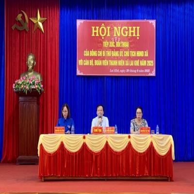 LAI KHÊ: TỔ CHỨC HỘI NGHỊ TIẾP XÚC, ĐỐI THOẠI VỚI ĐOÀN VIÊN, THANH NIÊN