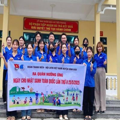 HUYỆN ĐOÀN VĨNH BẢO HƯỞNG ỨNG “NGÀY CHỦ NHẬT XANH” TOÀN QUỐC LẦN THỨ II 25/5/2025