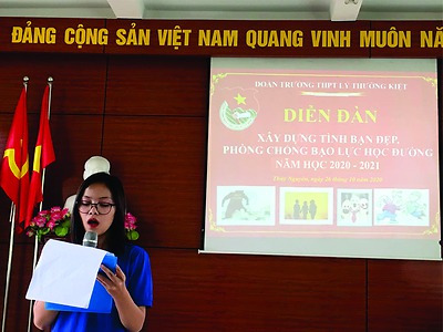 THPT Lý Thường Kiệt: Diễn đàn xây dựng tình bạn đẹp - Nói không với bạo lực học đường