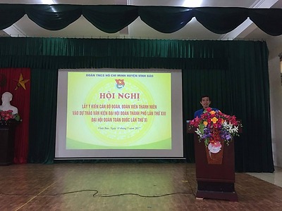 Hội nghị lấy ý kiến vào văn kiện Đại hội Đoàn các cấp nhiệm kỳ 2017 - 2022