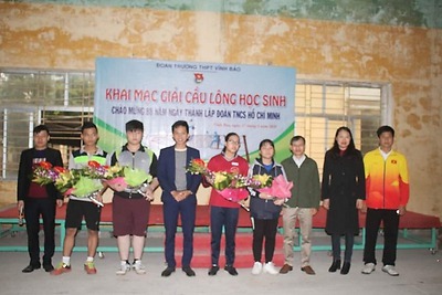 Giải Cầu lông học sinh trường THPT Vĩnh Bảo