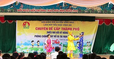  chuyên đề cấp thành phố Thiếu nhi với kỹ năng phòng chống cháy nổ và tai nạn thương tích.