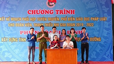 Chương trình Ký kết kế hoạch phối hợp tuyên truyền, phổ biến, giáo dục pháp luật cho đoàn viên, thanh thiếu nhi giai đoạn 2019-2022