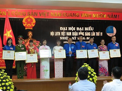Đại hội đại biểu Hội LHTN Việt Nam quận Hồng Bàng lần thứ IV nhiệm kỳ 2014 – 2019
