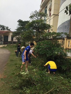 Đoàn thanh niên Chi đoàn BĐATHH Bắc Trung Bộ với hoạt động chung tay bảo vệ môi trường tại nơi làm việc