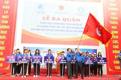 LỄ RA QUÂN CHIẾN DỊCH THANH NIÊN TÌNH NGUYỆN HÈ VÀ CHƯƠNG TRÌNH TIẾP SỨC MÙA THI NĂM 2018, PHÁT ĐỘNG NGÀY CHỦ NHẬT XANH HƯỞNG ỨNG NGÀY MÔI TRƯỜNG THẾ GIỚI