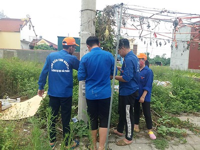 Một số hoạt động nổi bật của đội hình tình nguyện tại xã Mỹ Đức, An Lão