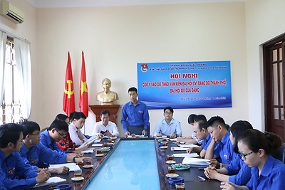 Đoàn Thanh niên Công ty Xi măng Vicem Hải Phòng tổ chức Hội nghị ý kiến vào dự thảo Văn kiện Đại hội Đảng bộ thành phố lần thứ XVI, dự thảo văn kiện Đại hội lần thứ XIII của Đảng