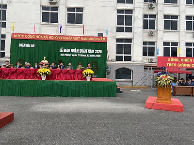 Ngày 11/02, tại sân trụ sở Quận ủy Hải An, quận Hải An tổ chức Lễ giao nhận quân năm 2020.
