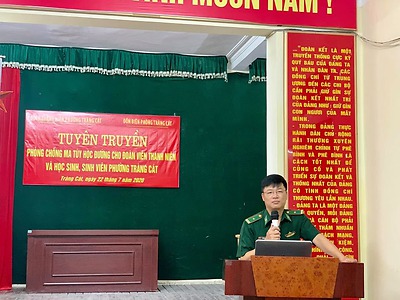 Quận đoàn Hải An chỉ đạo Đoàn phường Tràng Cát tổ chức tuyên truyền phòng chống ma túy học đường cho đoàn viên thanh niên và học sinh, sinh viên phường Tràng Cát