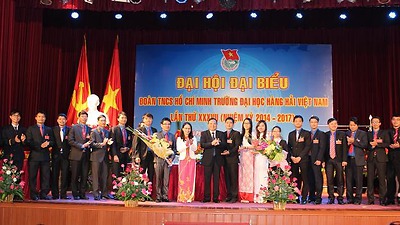 Đại hội đại biểu Đoàn TNCS Hồ Chí Minh trường Đại học Hàng hải Việt Nam lần thứ XXXVII  nhiệm kỳ 2014 - 2017 thành công tốt đẹp