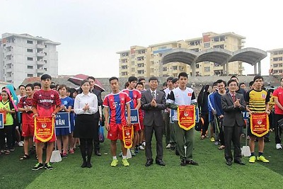 Đoàn trường Đại học Hải Phòng: Khởi động Tháng Thanh niên 2015 và Khai mạc giải bóng đá năm 2015.