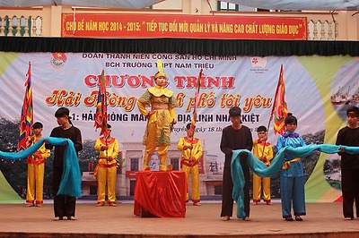 Đoàn Trường THPT Nam Triệu, huyện Thủy Nguyên tổ chức chương trình Hải Phòng thành phố tôi yêu