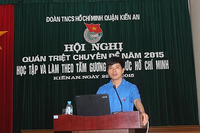 Quận đoàn Kiến An: Hội nghị quán triệt chuyên đề năm 2015 “Học tập và làm theo tấm gương đạo đức Hồ Chí Minh”