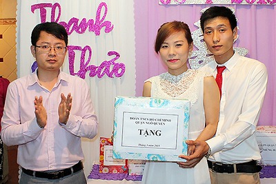 Đoàn phường Máy Chai tổ chức mô hình đám cưới văn minh