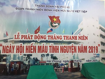 Khởi động tháng thanh niên và ra quân hiến máu tình nguyện năm 2019 của Đoàn Thanh Niên Bệnh Viện Hữu Nghị Việt Tiệp Hải Phòng