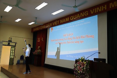 Diễn đàn Thanh niên Trường Cao đẳng Du lịch Hải Phòng với Phong trào Tuổi trẻ sáng tạo