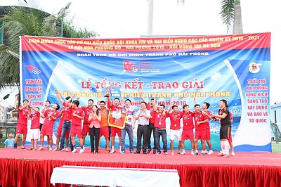 Huyện đoàn An Dương đăng quang ngôi vô địch Giải bóng đá thanh niên thành phố Hải Phòng Cúp “Hoa phượng đỏ” năm 2016