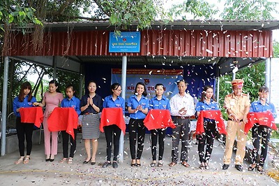 Huyện đoàn Vĩnh Bảo: Khánh thành công trình thanh niên cấp huyện “Nhà chờ bến đò ngang an toàn giao thông”