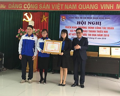 Quận đoàn Hồng Bàng tổ chức Hội nghị triển khai công tác Đoàn và phong trào thanh thiếu nhi và Ký kết giao ước thi đua năm 2018