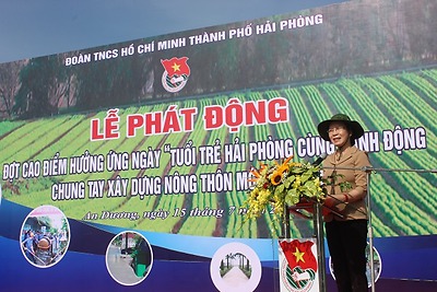 Lễ phát động cấp thành phố Đợt cao điểm thực hiện “Ngày Tuổi trẻ Hải Phòng cùng hành động chung tay xây dựng nông thôn mới” năm 2019 