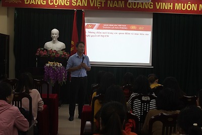 Đoàn trường Đại học Y dược Hải Phòng tham gia tổ chức Hội nghị quán triệt, học tập Nghị quyết số 45 của Bộ Chính trị về xây dựng và phát triển thành phố Hải Phòng đến năm 2030, tầm nhìn đến năm 2045