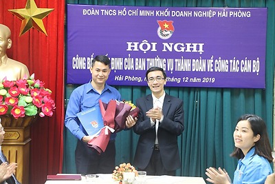 Ban Thường vụ Thành đoàn điều động Đồng chí Nguyễn Huy Nghiệp về công tác tại Đoàn Khối Doanh nghiệp thành phố