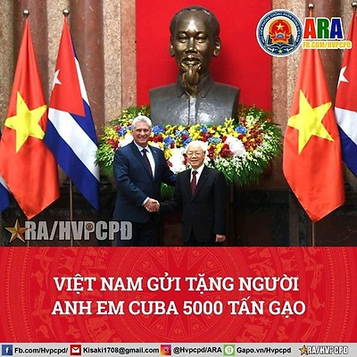 VIỆT NAM TẶNG CUBA 5000 TẤN GẠO