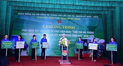 Phát động Đợt cao điểm  và thực hiện Ngày “Tuổi trẻ Hải Phòng cùng hành động  chung tay xây dựng nông thôn mới” năm 2020