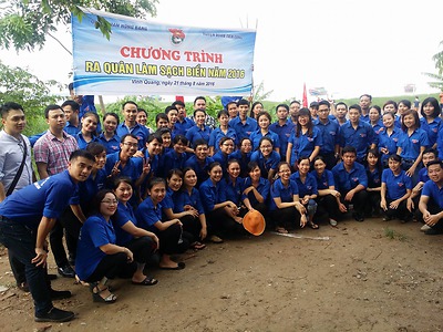 Thanh niên tình nguyện quận Hồng Bàng tổ chức chương trình tình nguyện hè tại xã Vinh Quang, huyện Tiên Lãng