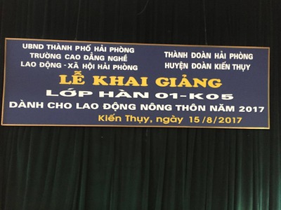 Huyện Đoàn Kiến Thụy tổ chức lễ khai giảng lớp Hàn 01 – K05 dành cho lao động nông thôn năm 2017