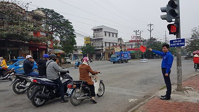 Huyện Đoàn Kiến Thụy chỉ đạo các mô hình an toàn giao thông hưởng ứng năm an toàn giao thông 2019