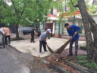 Đoàn thị trấn Núi Đối: Duy trì tuyến đường “Tuyến đường văn minh” – Tuyến đường sinh thái