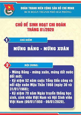 Tài liệu sinh hoạt chi đoàn tháng 1 năm 2020