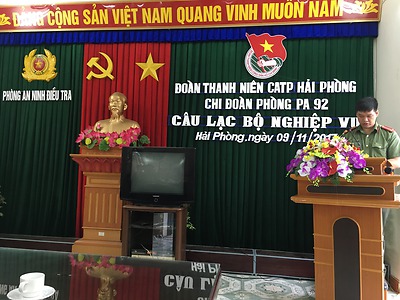 Chi đoàn Phòng An ninh điều tra Công an thành phố tổ chức Sinh hoạt Câu lạc bộ nghiệp vụ