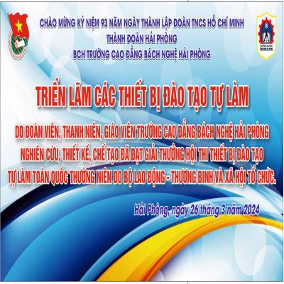 Đoàn Trường Cao đẳng Bách Nghệ Hải Phòng tổ chức hoạt động triểm lãm thiết bị đào tạo tự làm giúp nâng cao kiến thức, kinh nghiệm chuyên môn cho giáo viên, giảng viên trẻ, thanh niên nhà trường