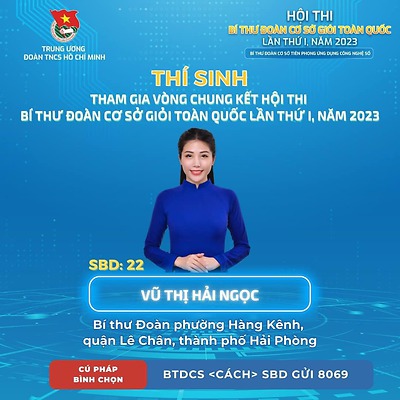 Đồng chí Vũ Thị Hải Ngọc - Cán bộ Đoàn gương mẫu, năng động, sáng tạo trong công tác Đoàn và phong trào thanh thiếu nhi.