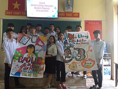 Đoàn trường THPT Trần Tất Văn triển khai sinh hoạt Chi đoàn tháng 10/2021 chuyên đề 