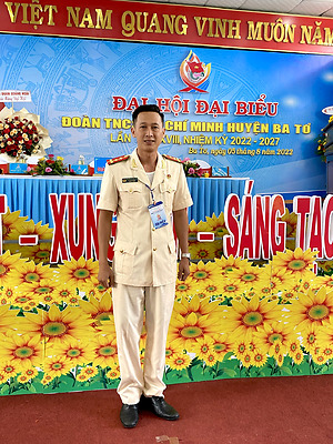 Đại úy Nguyễn Lê Viết Bão - Bí thư chi đoàn luôn gắn nhiệm vụ chuyên môn với hoạt động Đoàn