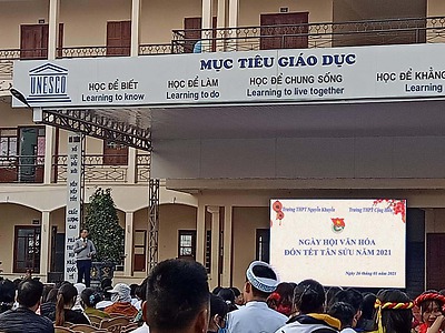 Ngày 26/01/2021, Đoàn trường THPT Nguyễn Khuyến và THPT Cộng Hiền phối hợp tổ chức Ngày hội văn hóa đón Tết Tân Sửu năm 2021