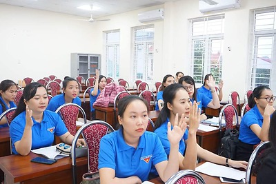 Quận đoàn Lê Chân: 100% chi đoàn có tổ chức sinh hoạt chi đoàn theo chủ điểm với chủ đề “Tuổi trẻ Việt Nam sắt son niềm tin với Đảng”