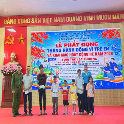 BAN CHỈ ĐẠO HHOẠT ĐỘNG HÈ XÃ LẠC PHƯỢNG TỔ CHỨC LỄ PHÁT ĐỘNG THÁNG HÀNH ĐỘNG VÌ TRẺ EM VÀ KHAI MẠC HOẠT ĐỘNG HÈ NĂM 2026