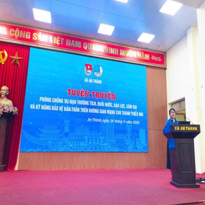 An Thành: Tuyên truyền phòng, chống tai nạn thương tích, đuối nước, bạo lực, xâm hại và kỹ năng bảo vệ bản thân trên không gian mạng cho thanh thiếu nhi