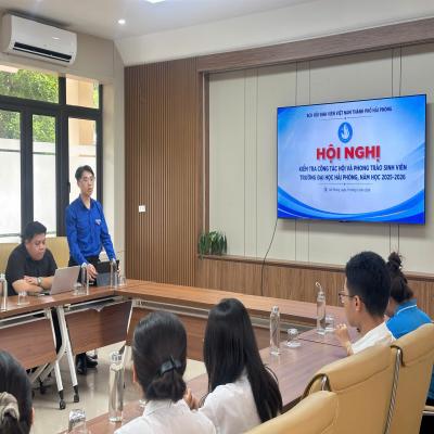 HỘI SINH VIÊN VIỆT NAM THÀNH PHỐ HẢI PHÒNG KIỂM TRA CÔNG TÁC HỘI VÀ PHONG TRÀO SINH VIÊN NĂM HỌC 2025 – 2026 tại Trường Đại học Hải Phòng