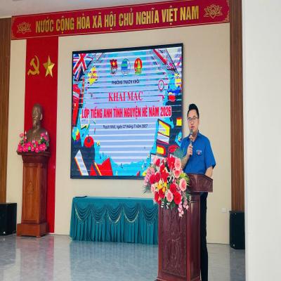 ĐOÀN PHƯỜNG THẠCH KHÔI KHAI MẠC LỚP TIẾNG ANH TÌNH NGUYỆN HÈ NĂM 2026