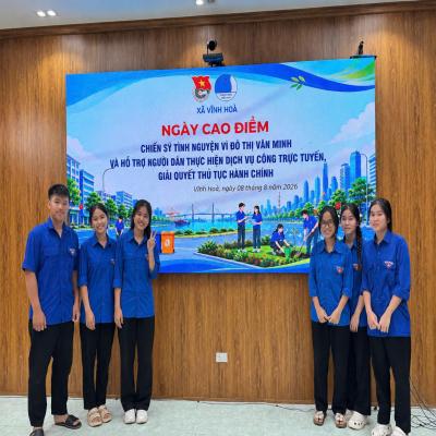 Ngày cao điểm chiến sỹ tình nguyện vì đô thị văn minh và hỗ trợ người dân thực hiện dịch vụ công trực tuyến giải quyết thủ tục hành chính 