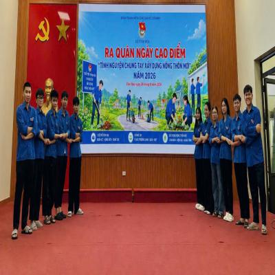 ra quân hưởng ứng cao điểm tình nguyện chung tay xây dưng nông thôn mới năm 2026