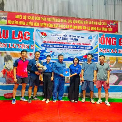 TUỔI TRẺ KIM THÀNH RA MẮT CÂU LẠC BỘ BÓNG BÀN ĐỒNG GIA – TẠO SÂN CHƠI LÀNH MẠNH, GẮN KẾT THANH NIÊN