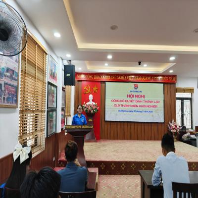 ĐƯỜNG AN: TỔ CHỨC HỘI NGHỊ CÔNG BỐ QUYẾT ĐỊNH THÀNH LẬP CÂU LẠC BỘ THANH NIÊN KHỞI NGHIỆP
