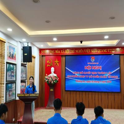ĐƯỜNG AN: TỔ CHỨC HỘI NGHỊ CÔNG BỐ QUYẾT ĐỊNH THÀNH LẬP CHI ĐOÀN CÔNG TY CỔ PHẦN QUỐC TẾ DAKO